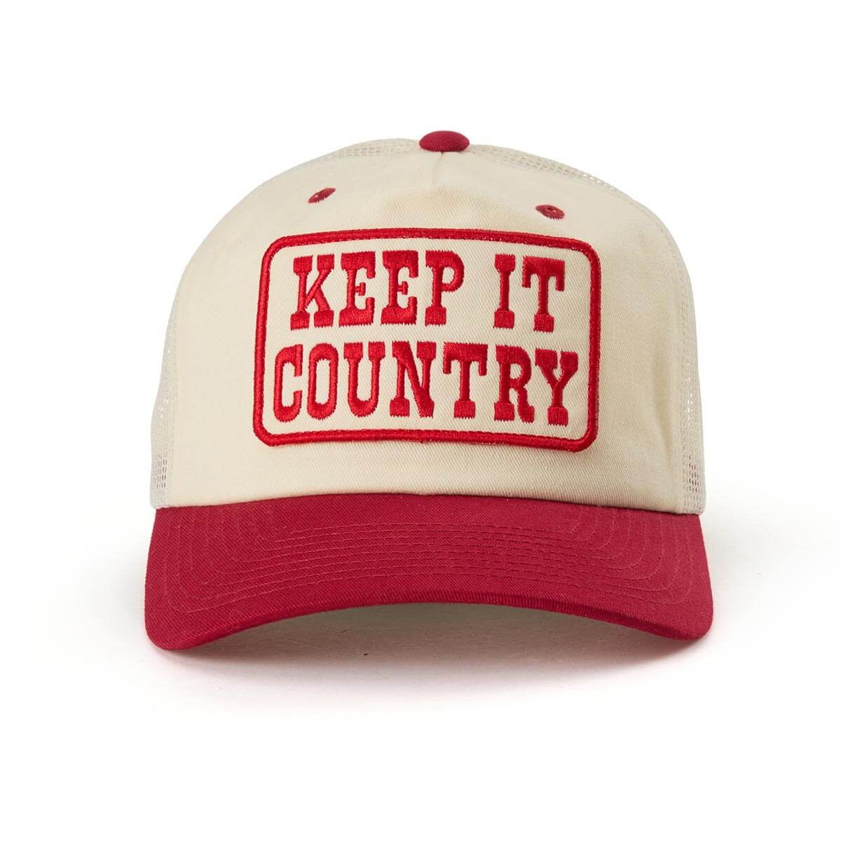 Seager Keep It Country Trucker Cream/Red Snapback Hat