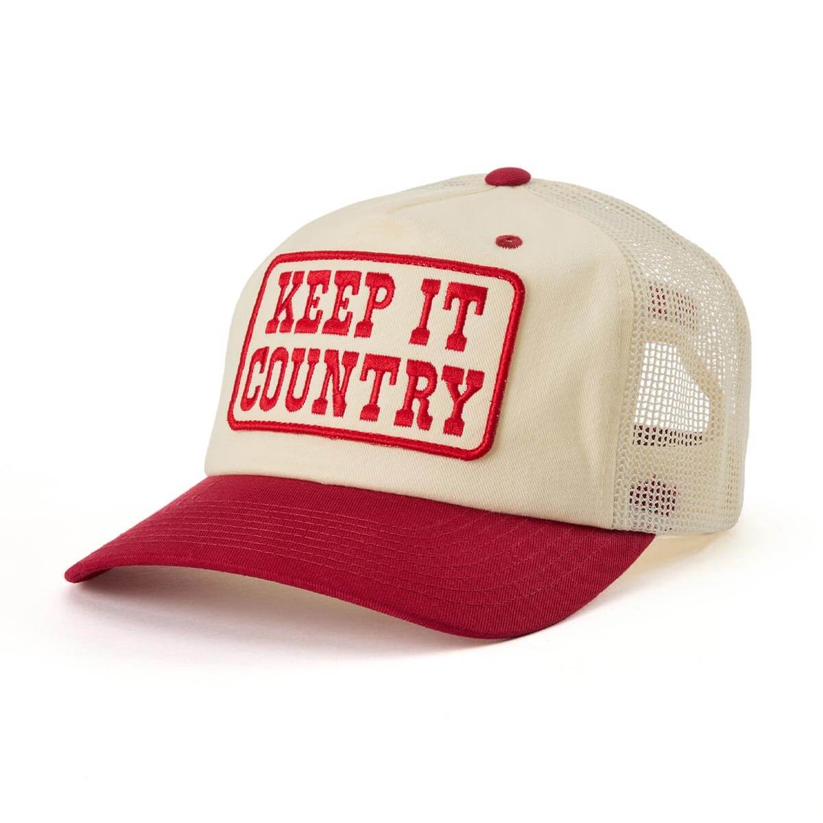 Seager Keep It Country Trucker Cream/Red Snapback Hat