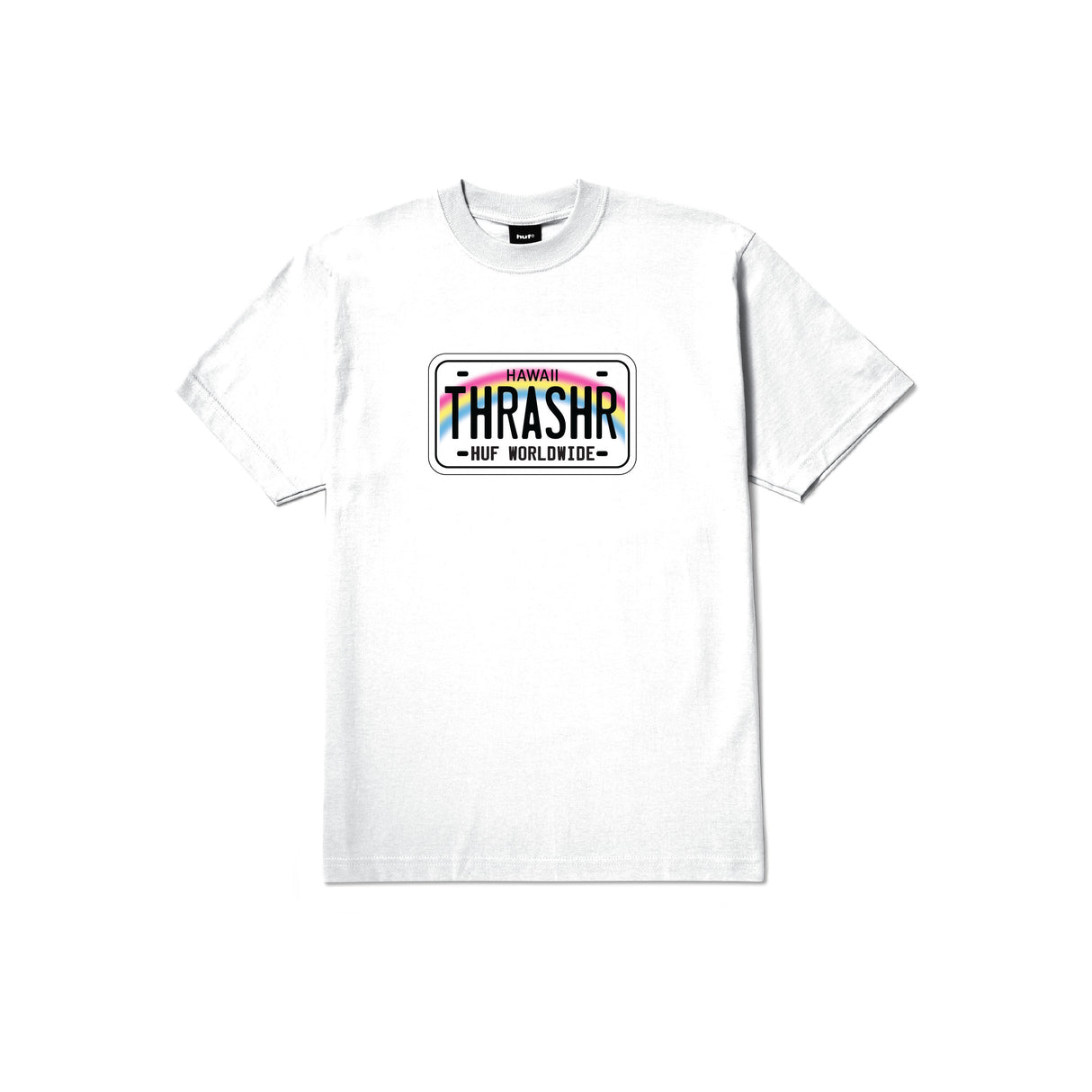 Huf X Thrasher License Plate White S/s Shirt