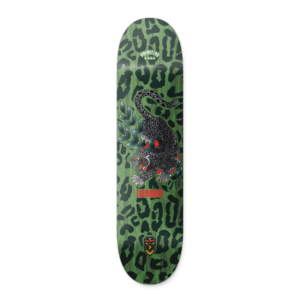 Primitive Lemos Black Jaguar Green 8.25" Skateboard Dek