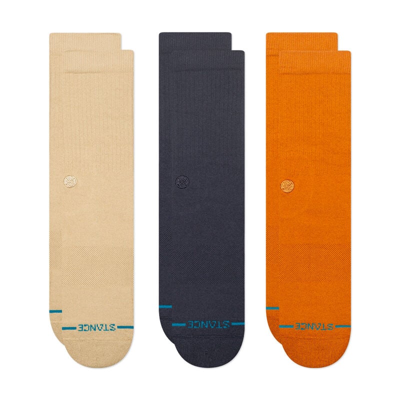 Stance Icon 3 Pack Crew Sand Multi Socks