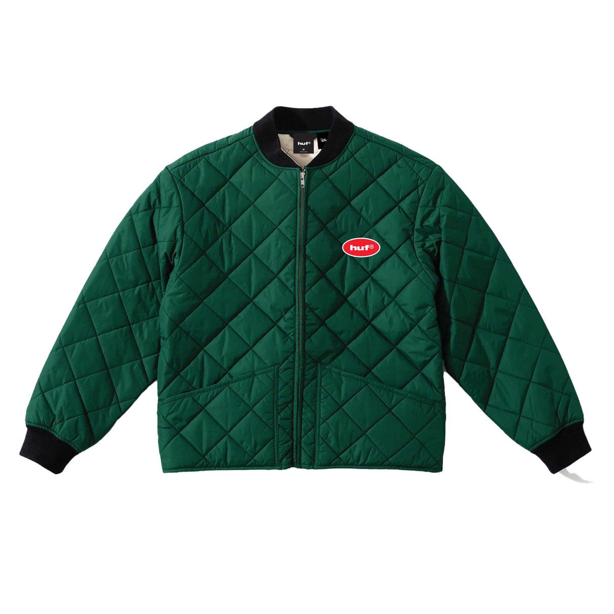 Huf X Mickey Mouse Quilted Forest Green Work Jacket