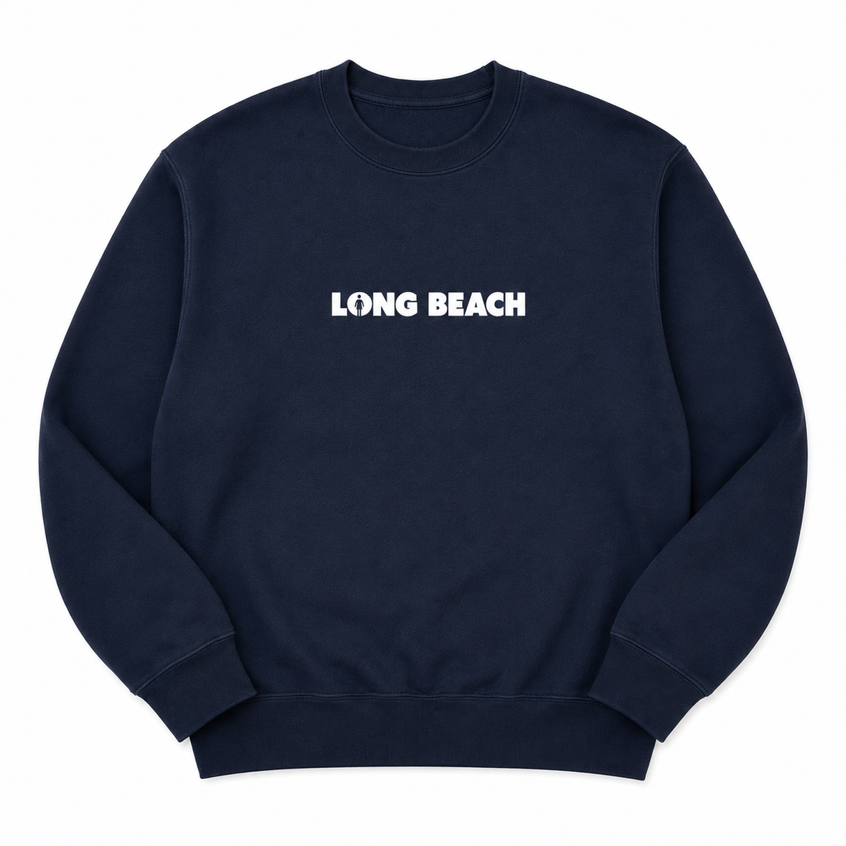 Girl x LB Skate “We OG Long Beach” Navy Crewneck Sweatshirt
