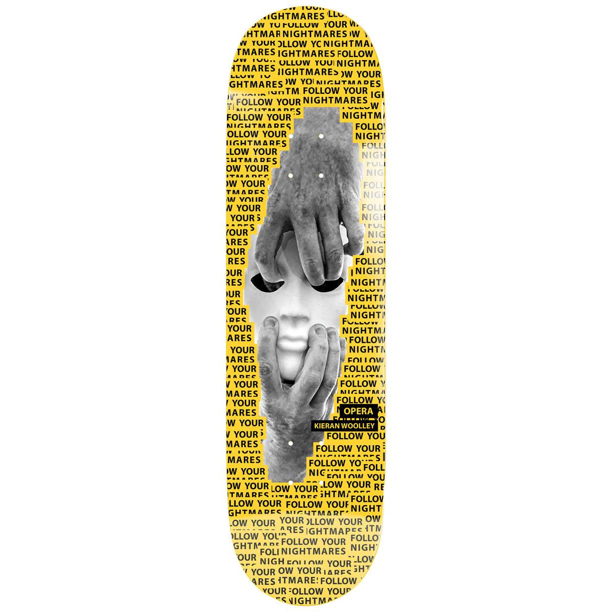 Opera Woolley Nightmare EX7 Yellow 8.5" Skateboard Deck