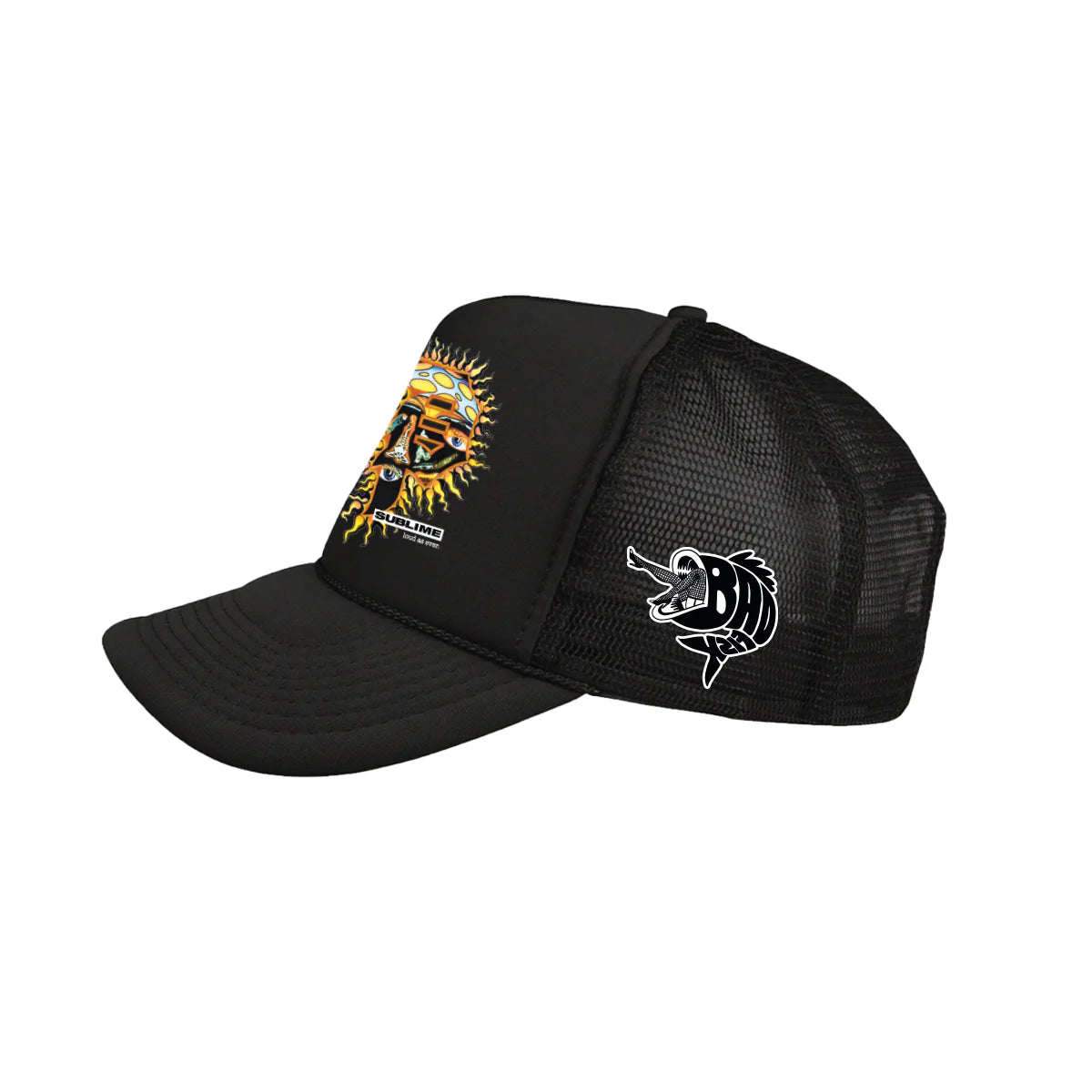 Primitive x Sublime Dirty P Sun Black Snapback Trucker Hat