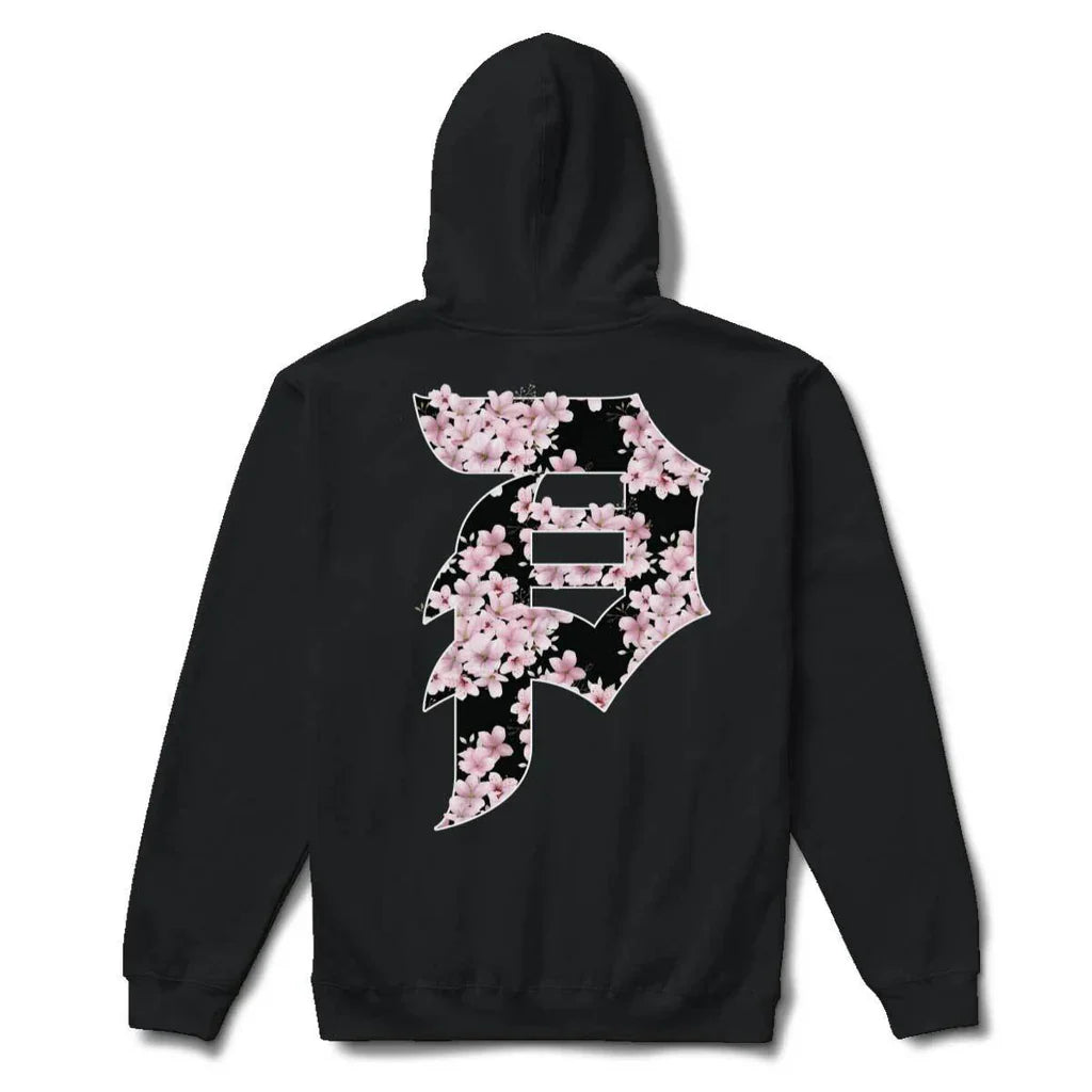 Primitive Sakura Black Heavyweight Hooded Sweatshirt