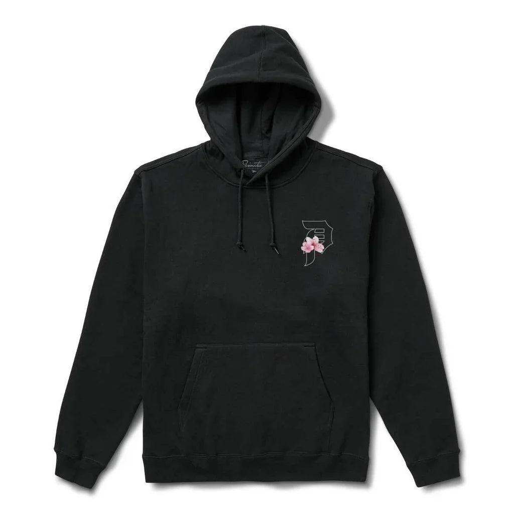 Primitive Sakura Black Heavyweight Hooded Sweatshirt