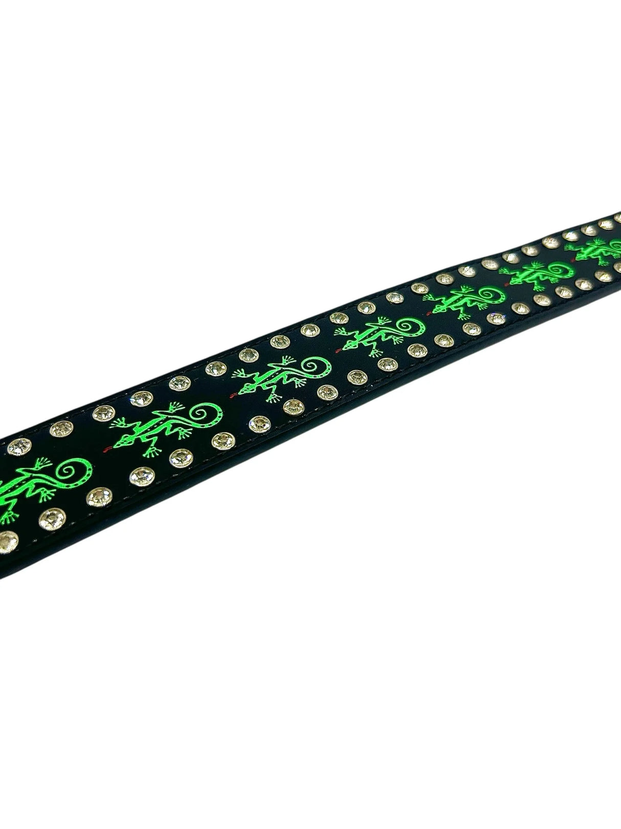 Loosey Gecko Rhinestone Black Belt