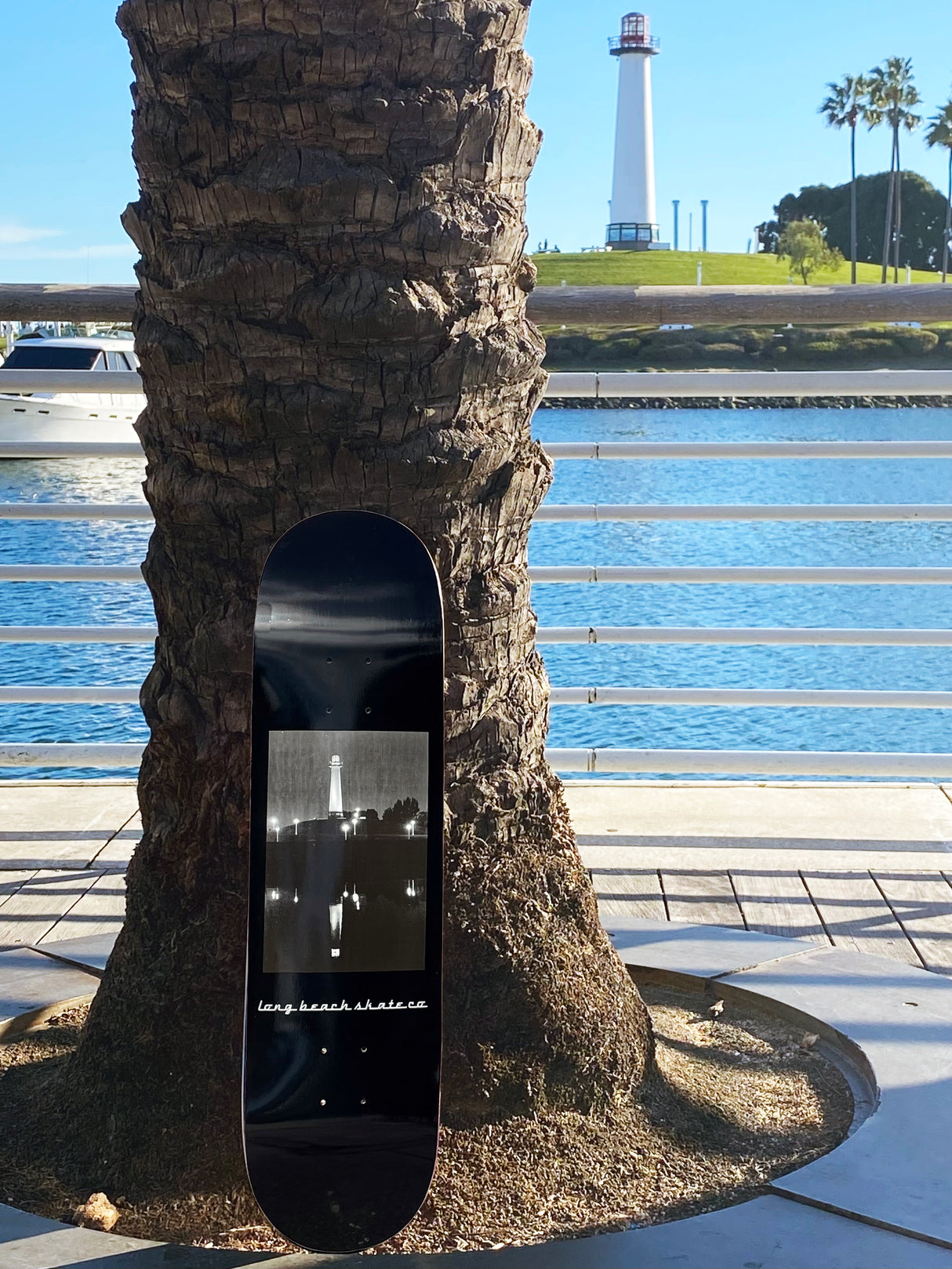 Long Beach Skate Co Lighthouse Twilight Skateboard Deck