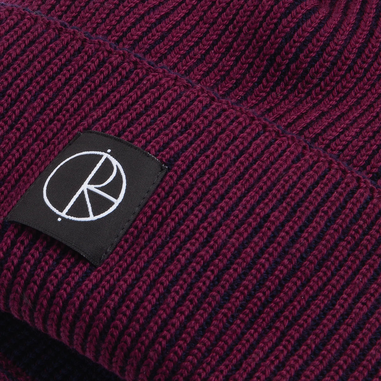 Polar Lines Merino Wine/Navy Beanie