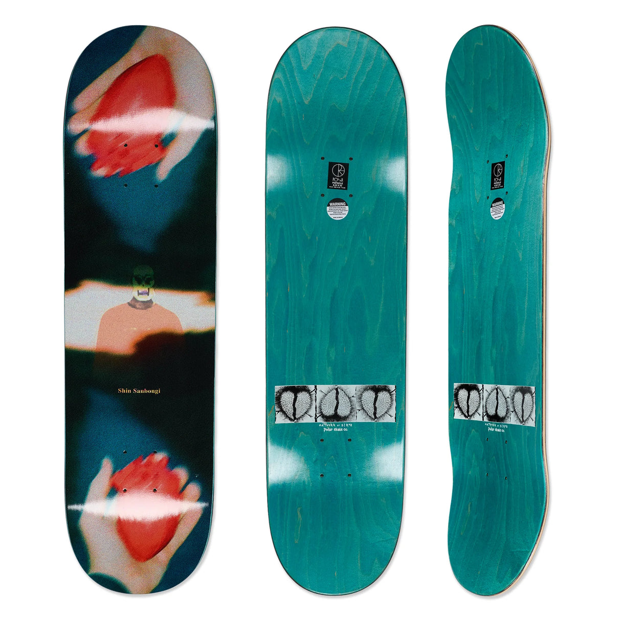 Polar Shin Sanbongi Heart In Hand 8.5" Skateboard Deck