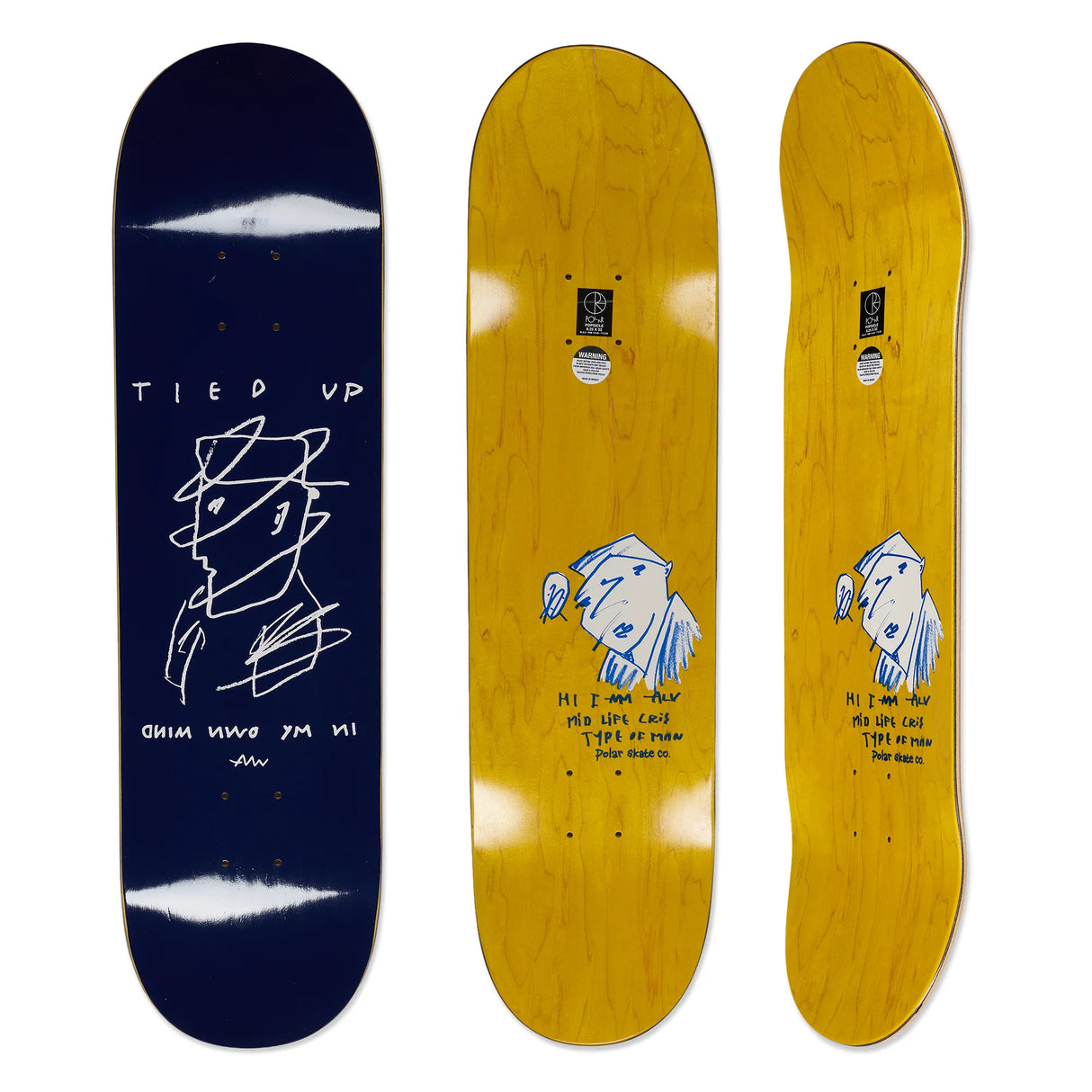 Polar Team Tied Up 8.75" Skateboard Deck