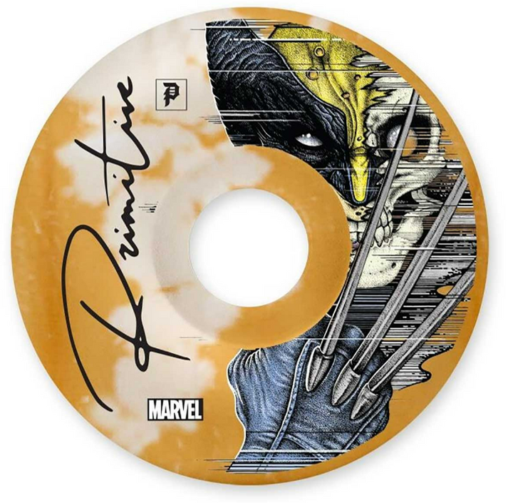 Primitive x Marvel Wolverine Yellow 54mm Skateboard Wheels