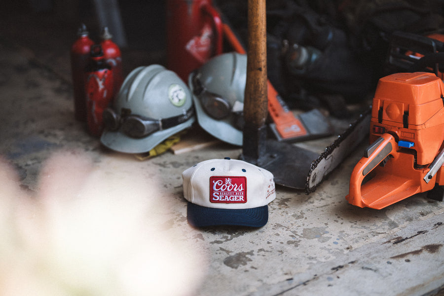 Seager x Coors Banquet P.O.P. Cream Navy Snapback