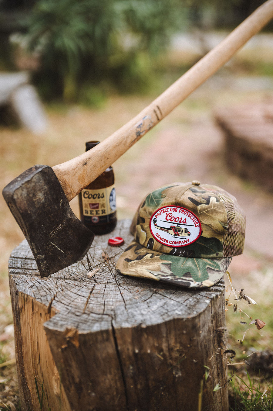 Seager x Coors Banquet Helo Camo Snapback Trucker Hat