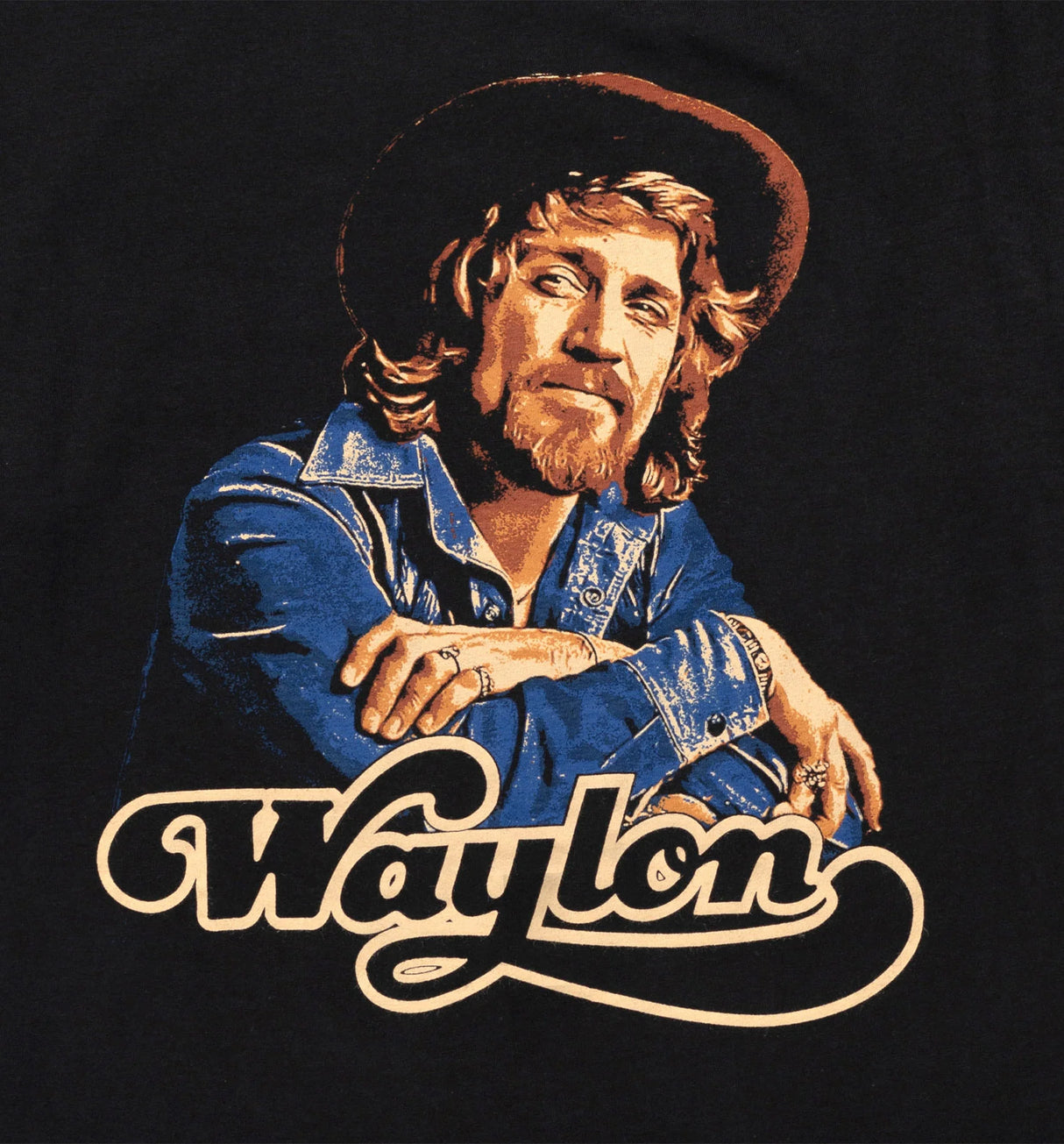 Seager x Waylon Jennings Heritage Black S/s Shirt