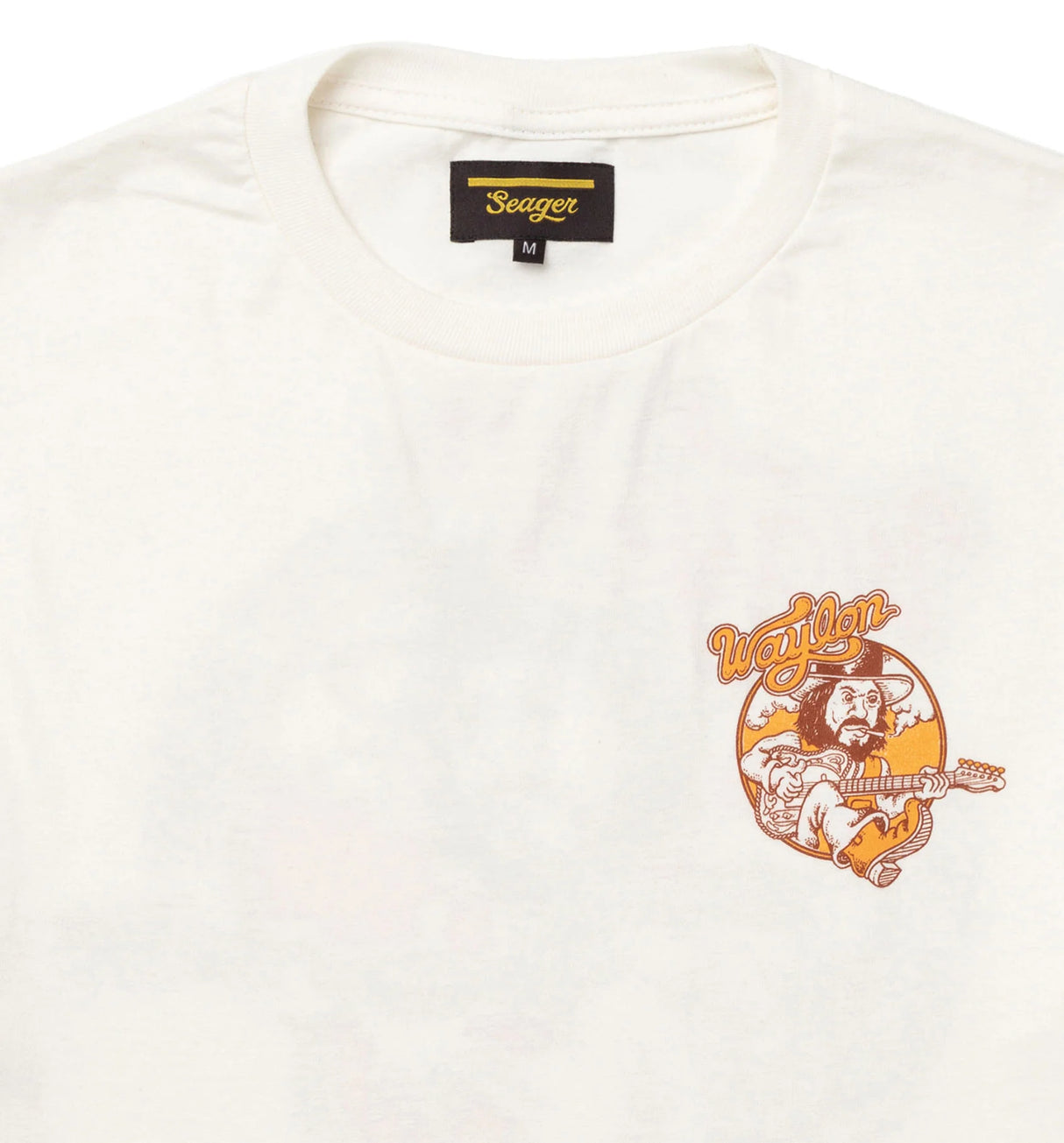 Seager x Waylon Jennings Walk The Line Vintage White S/s Shirt