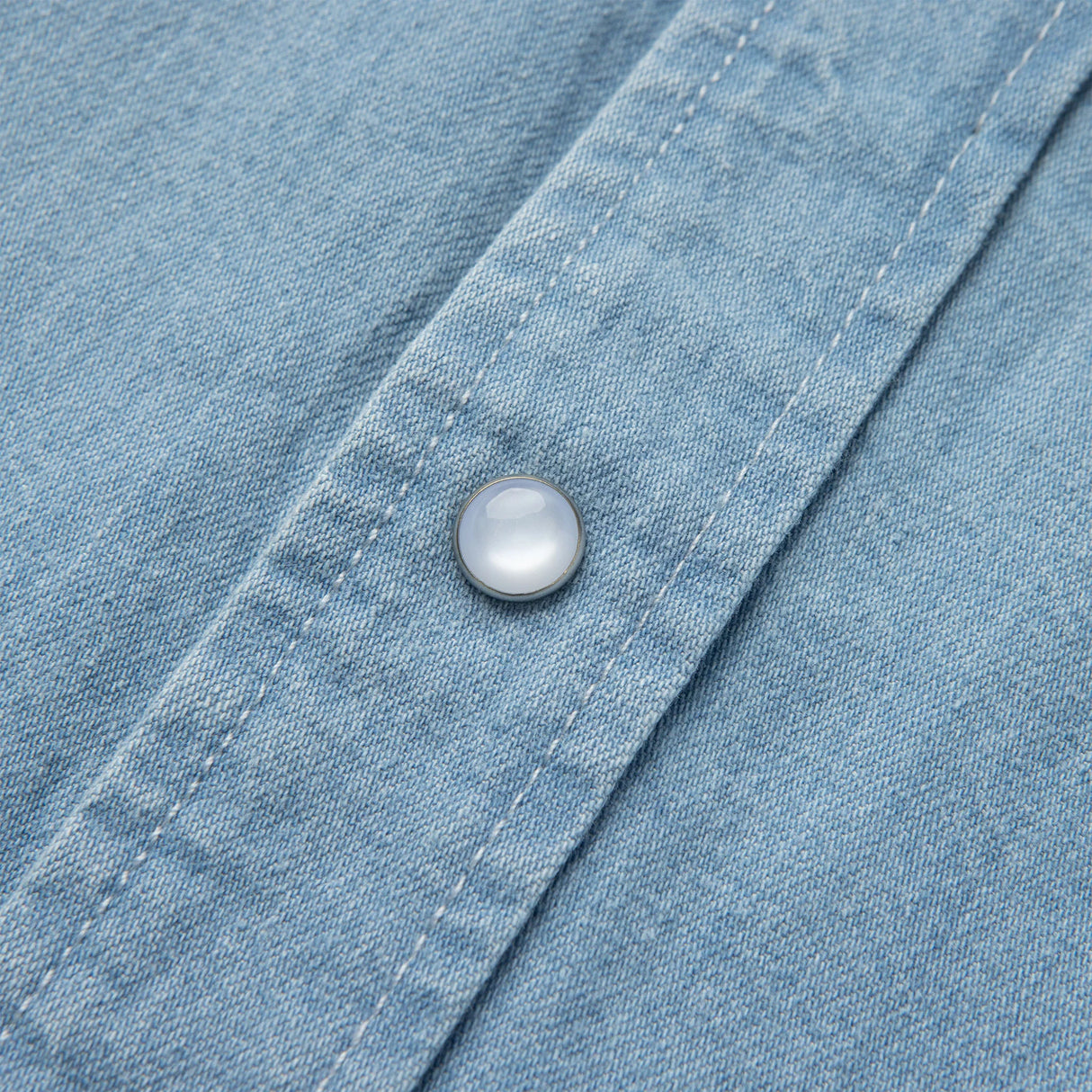Seager Reagan Pearl Snap Lightwash Indigo Shirt