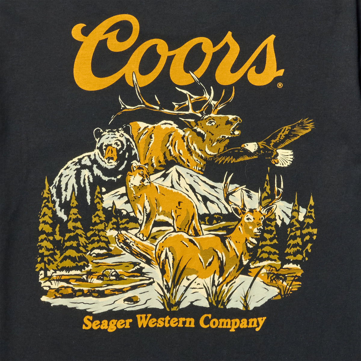 Seager X Coors Banquet Preserve Black S/s Shirt