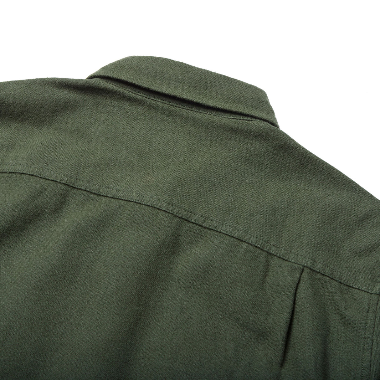 Seager Calico Solid Dark Moss Flannel L/s Shirt