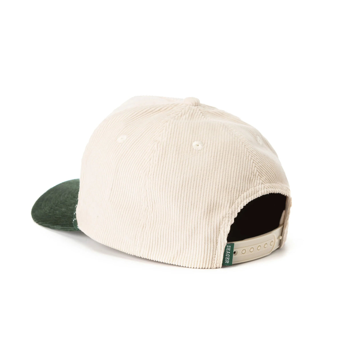Seager Los Rios Natural Green Courduroy Snapback Hat