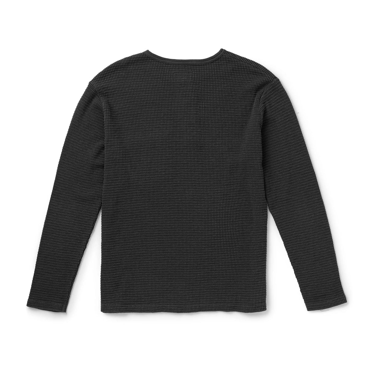 Seager Sawpit Vintage Black Henley L/s Thermal Shirt