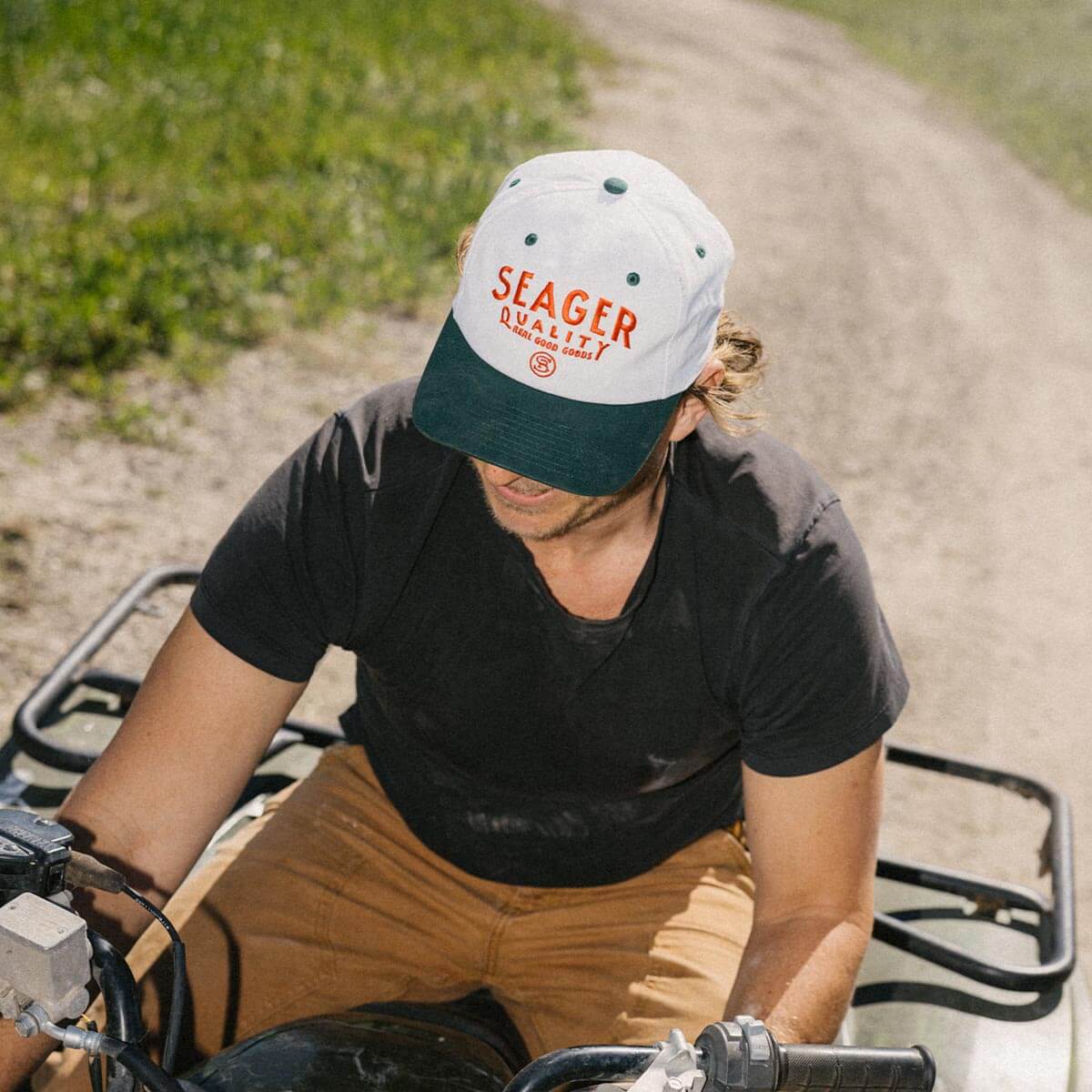 Seager Quality Snapback White/Green Snapback Hat