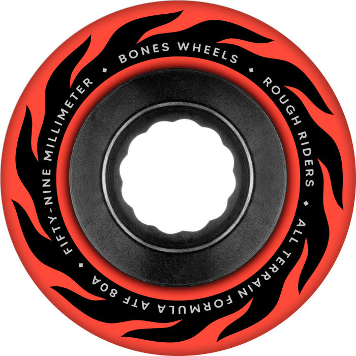 Bones ATF Rough Riders Eternal Flame 80a 59mm Red Cruiser Wheels