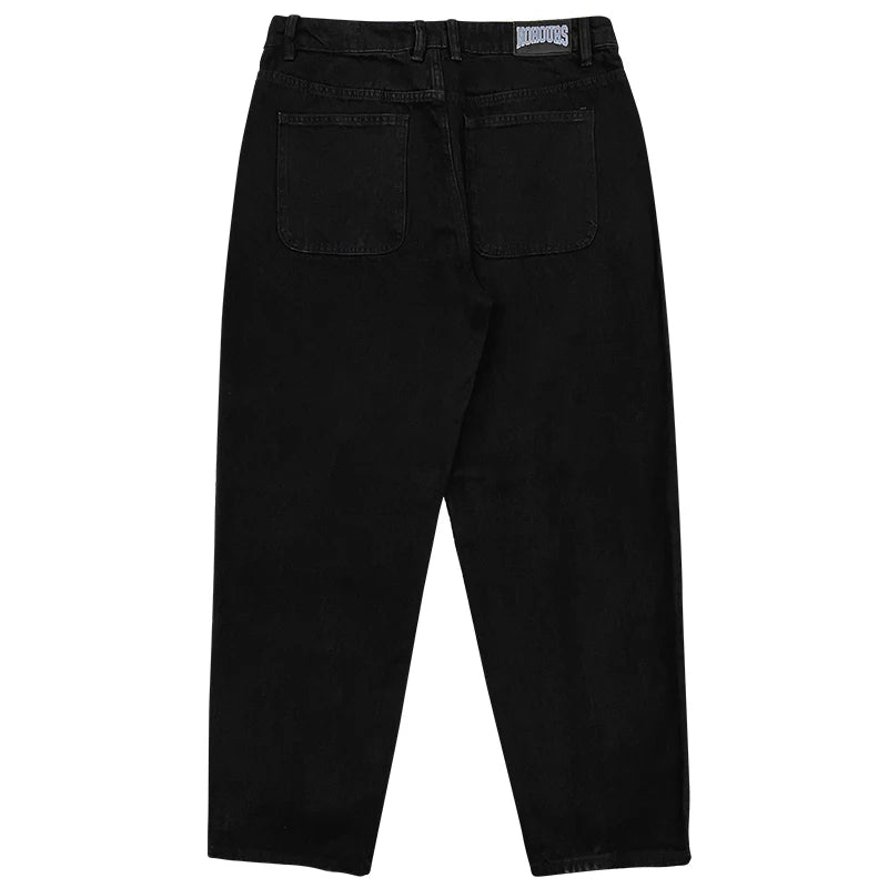 No Hours Stamped Black Denim Pants