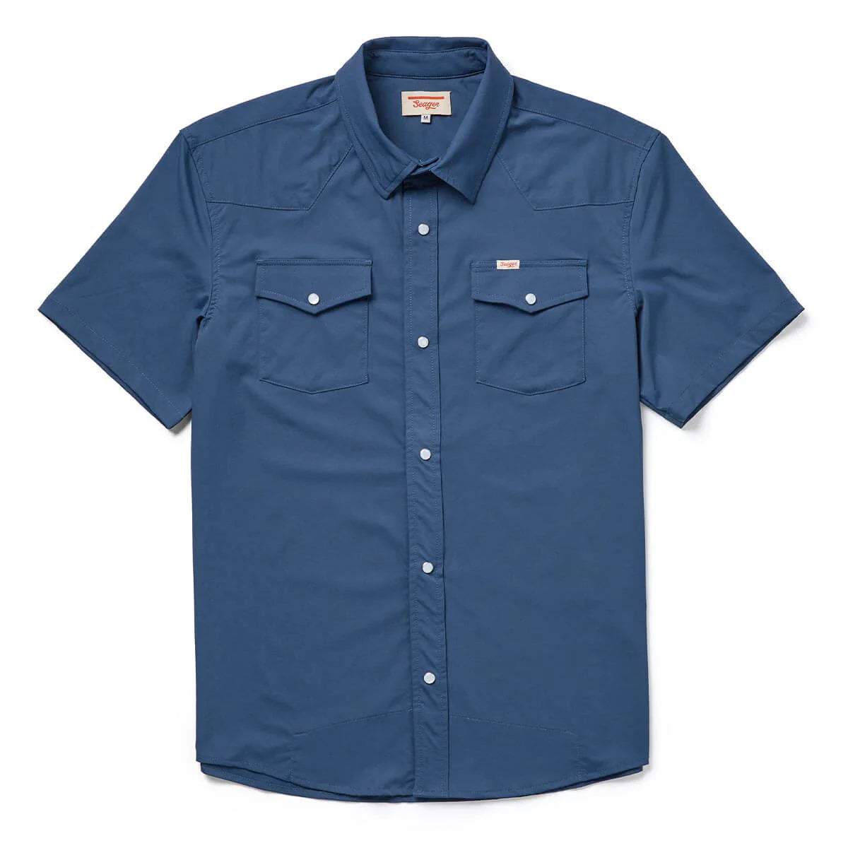Seager El Ranchero Sky Blue Button Up S/s Shirt