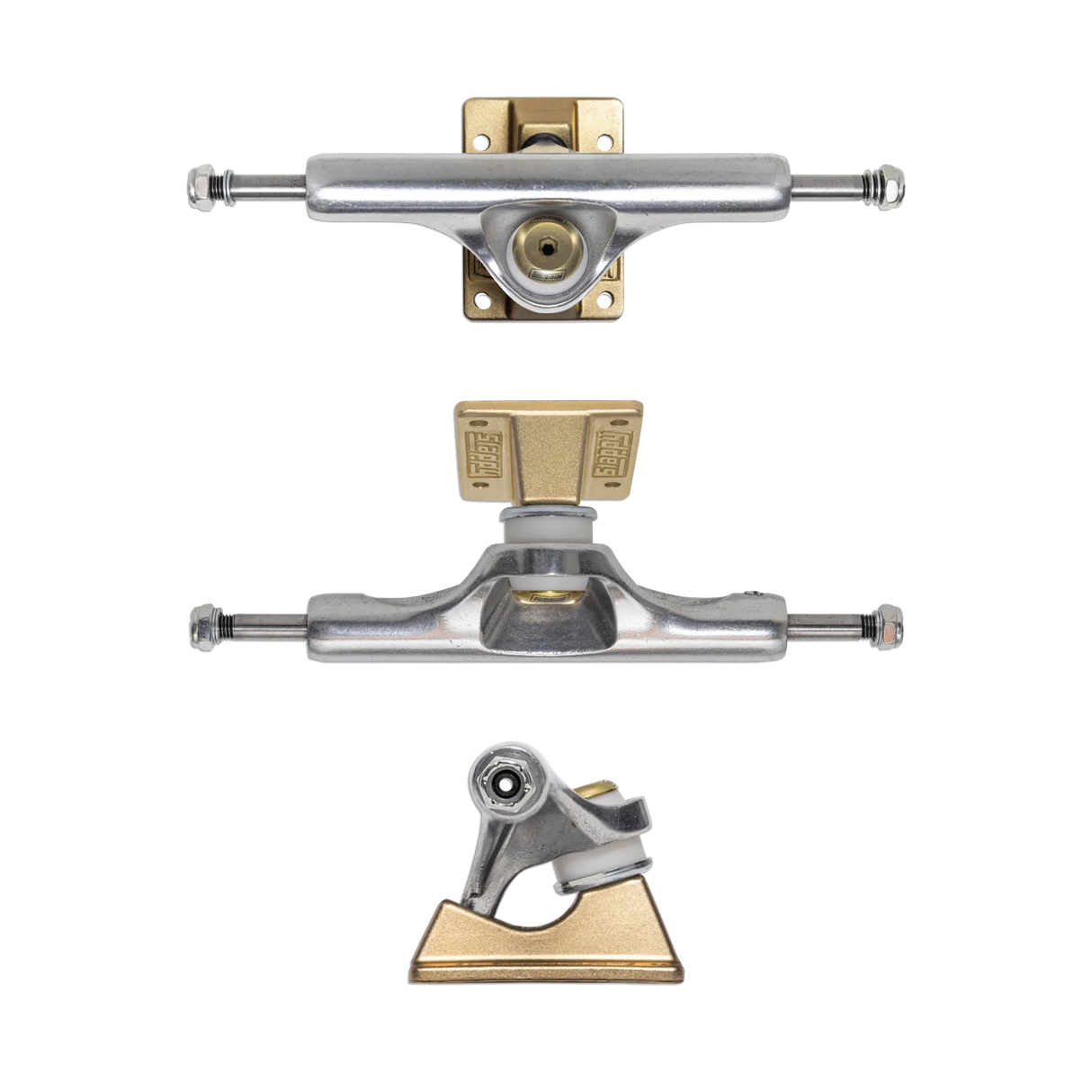 Slappy ST1 Inverted Hollow Lights Ultra Low Kingpin Polished/Gold/Gold Skateboard Truck