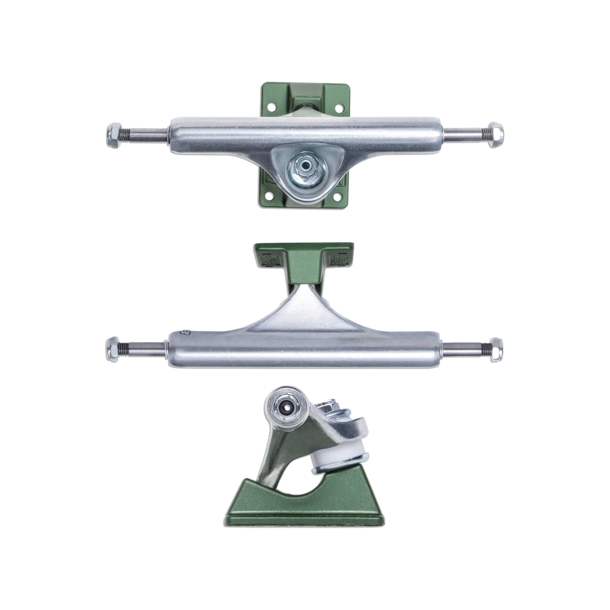 Slappy ST1 Hollow Lights Gunmetal Green Skateboard Trucks