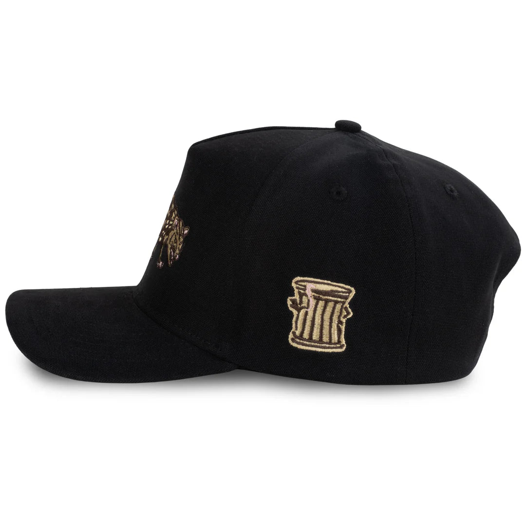 Sendero Opossum Black 5 Panel Structured Snapback Hat