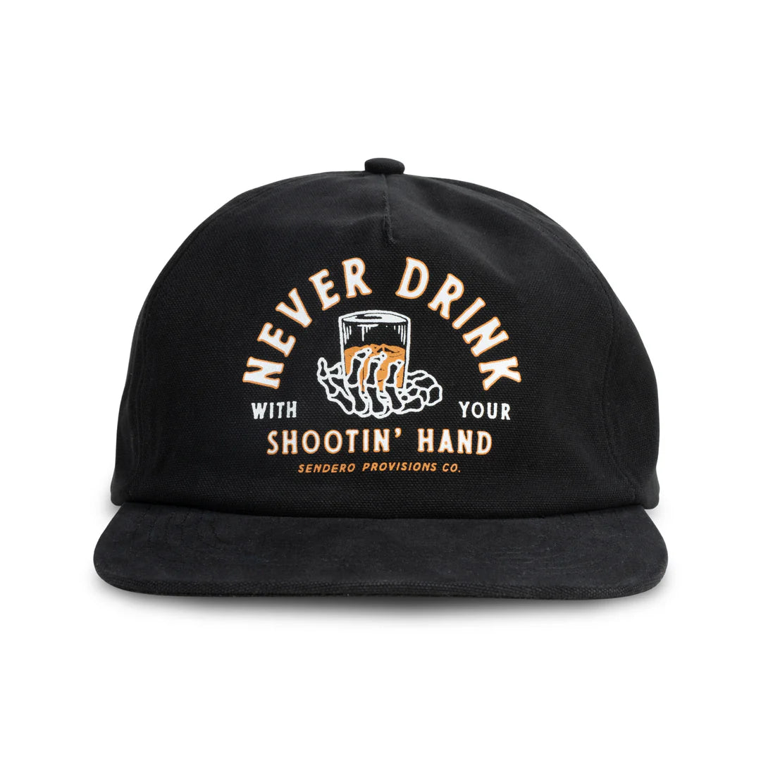 Sendero Shootin' Hand Black Snapback Hat