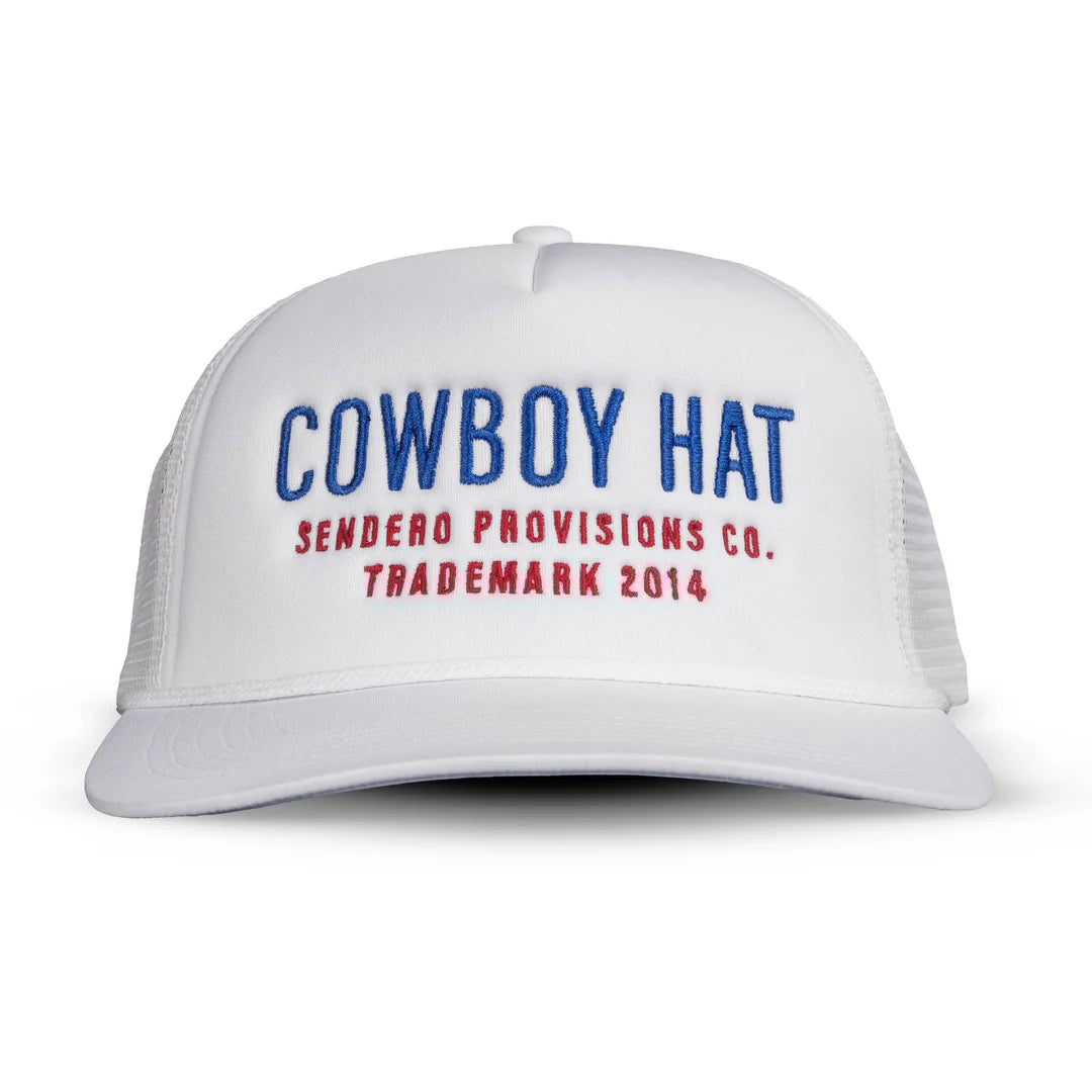 Sendero Cowboy Hat White/Red/Blue Snapback Hat