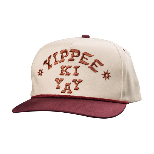 Sendero Yippee Ki Yay White 5-Panel Structured Snapback Hat