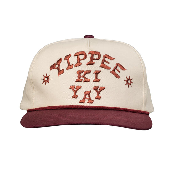 Sendero Yippee Ki Yay White 5-Panel Structured Snapback Hat