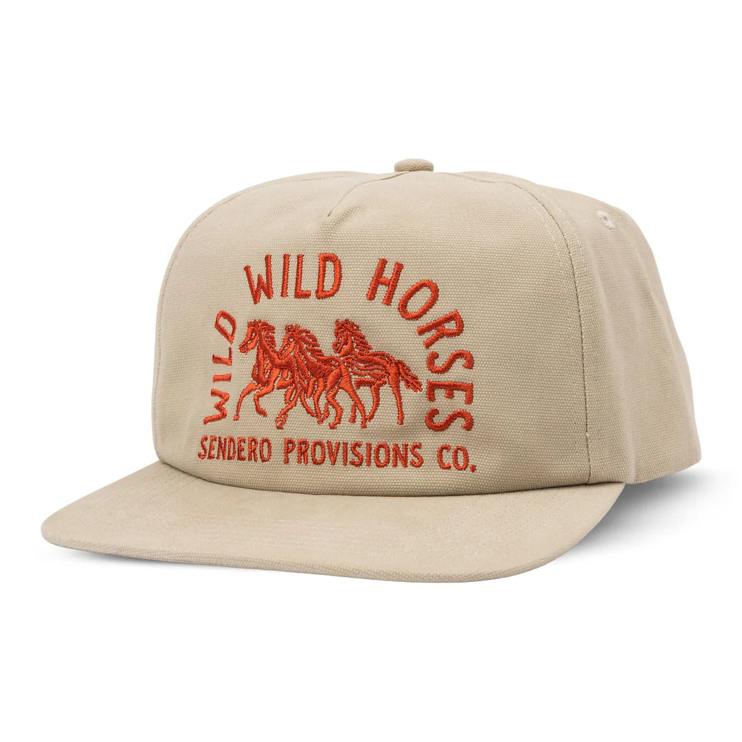 Sendero Wild Wild Horse Cream Snapback Hat