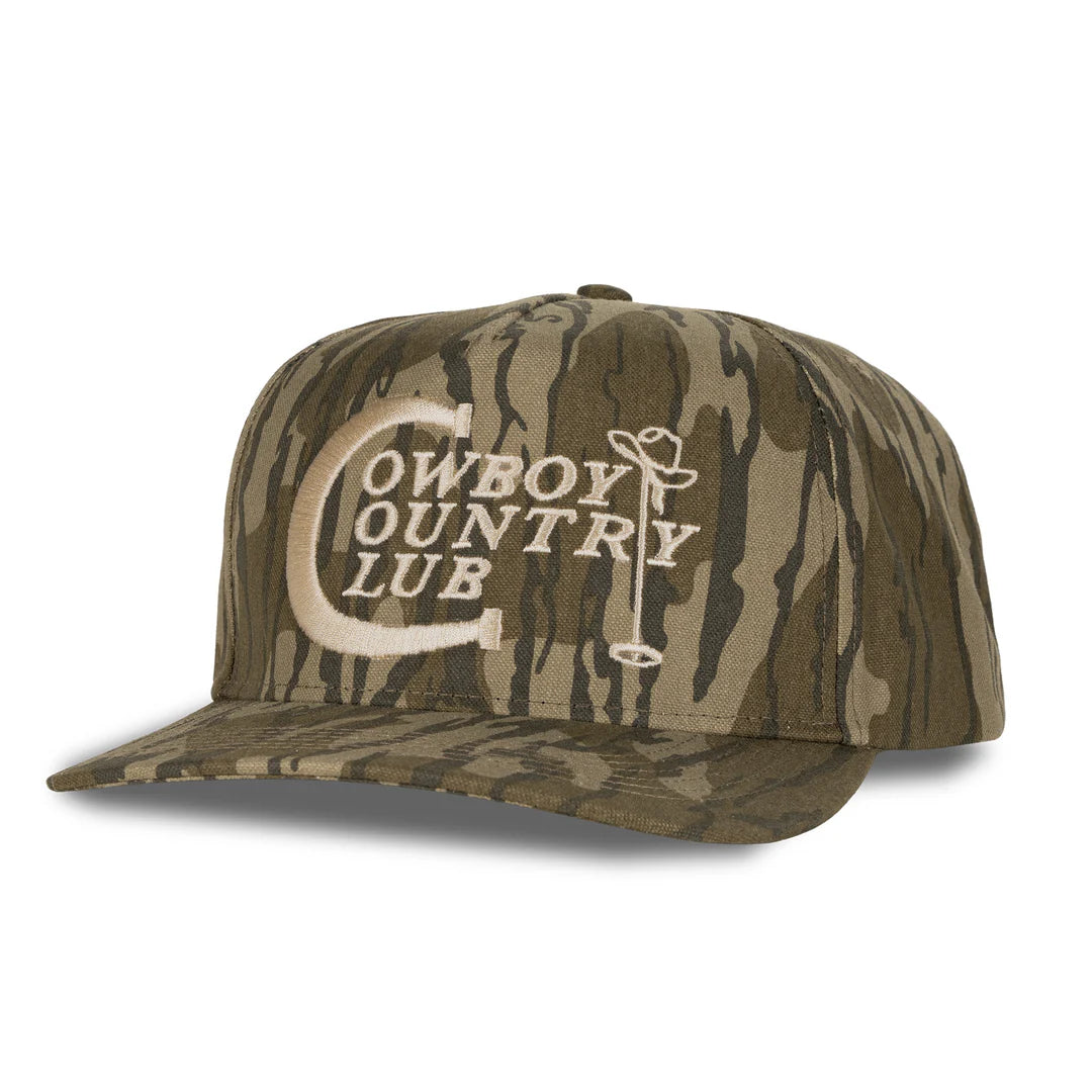 Sendero Cowboy Country Club Mossy Oak Bottomlands Camo Snapback Hat