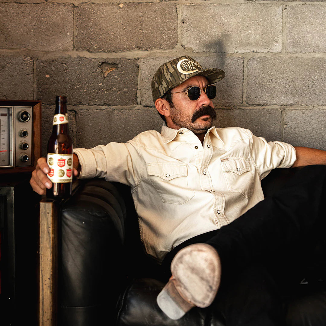 Sendero Cowboy Country Club Mossy Oak Bottomlands Camo Snapback Hat