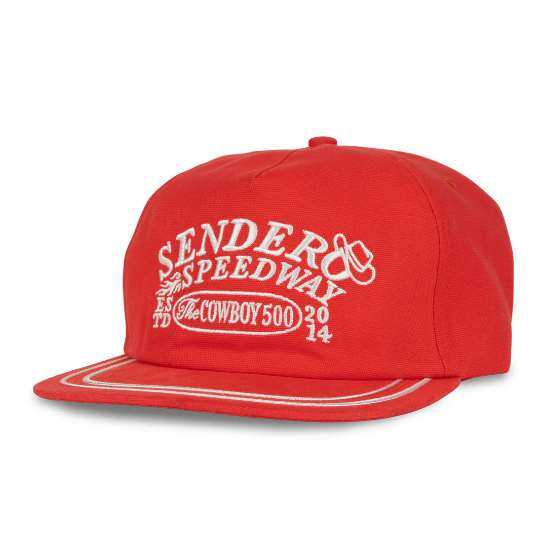 Sendero Speedway The Cowboy 500 Red Snapback Hat