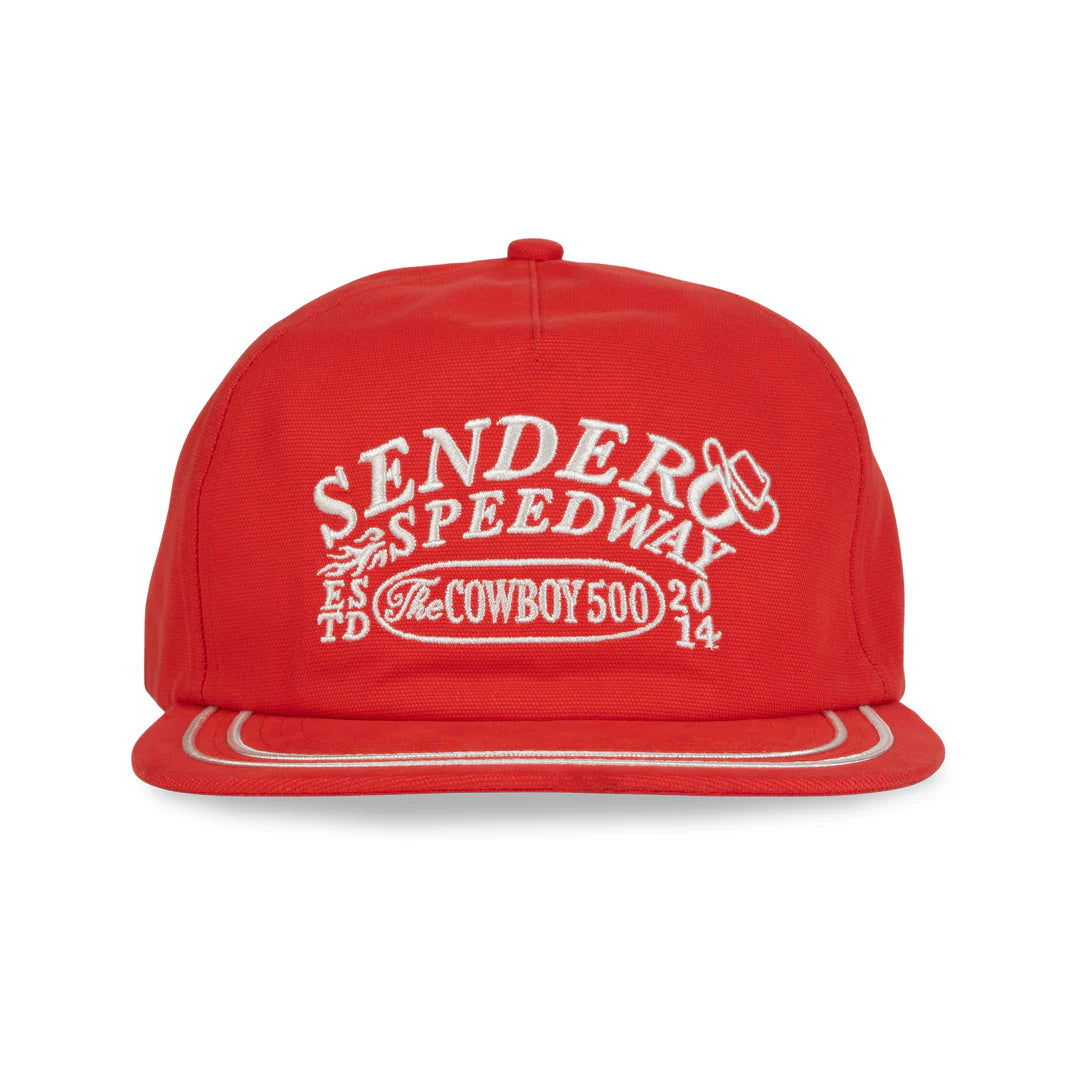 Sendero Speedway The Cowboy 500 Red Snapback Hat