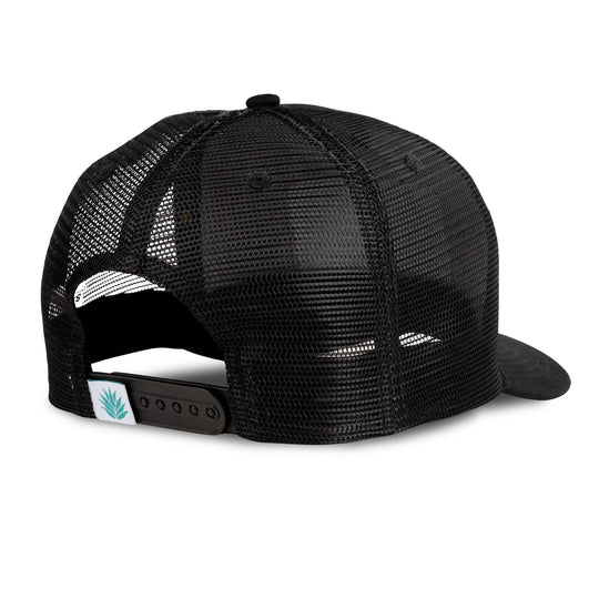 Sendero Cowboy Pro Shop 5-Panel Mesh Black Trucker Snapback Hat