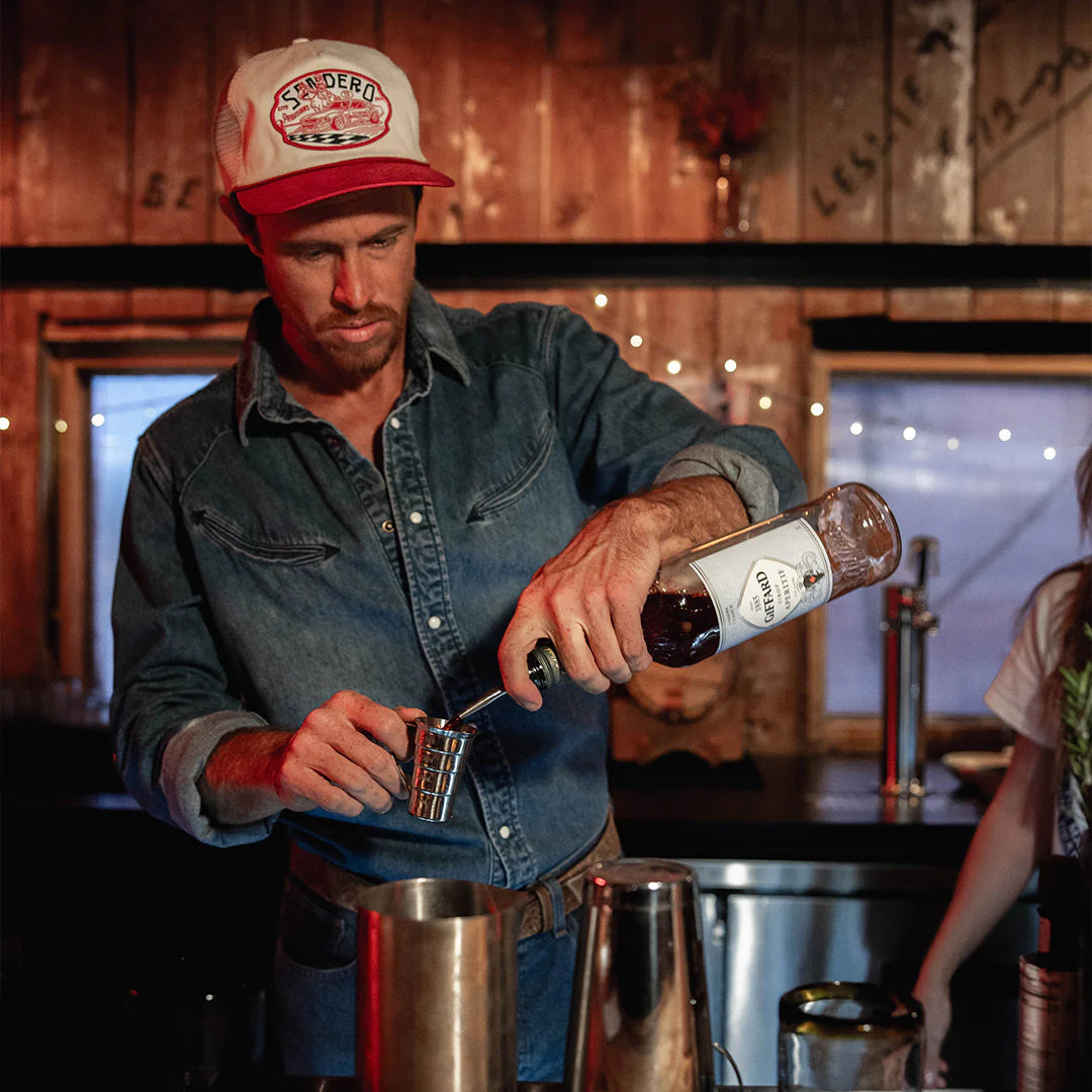 Sendero Giddy Up Cream Red Snapback Hat