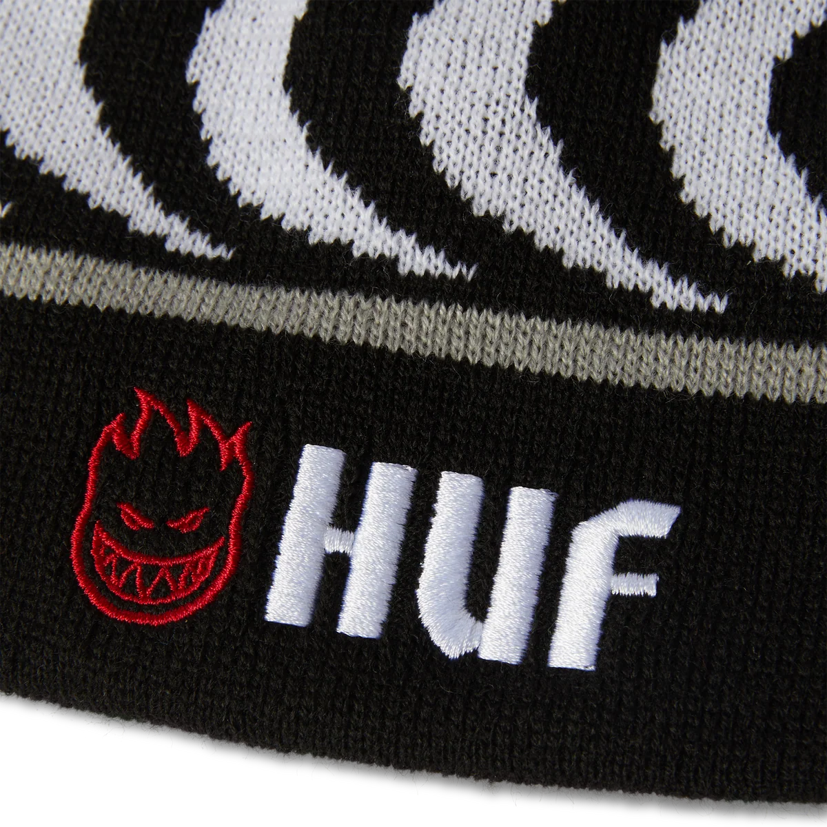 HUF x Spitfire Skull Beanie Black