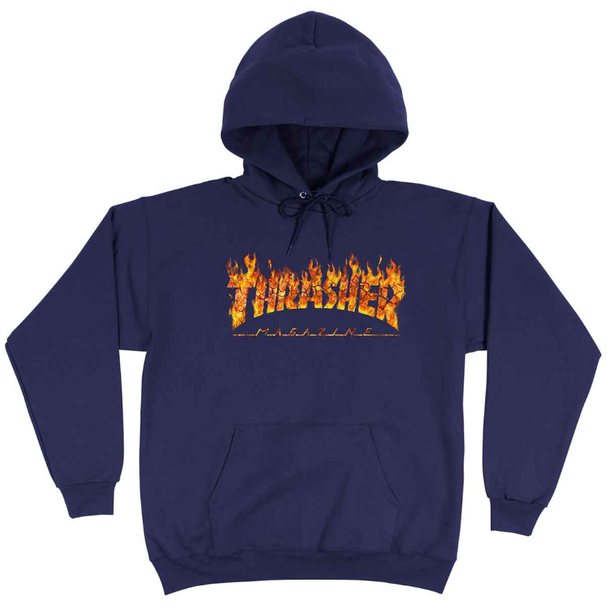 Thrasher Inferno Navy Hooded Sweatshirt