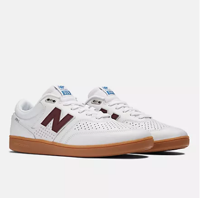 New Balance Numeric 508 Westgate White Burgundy Gum Shoes