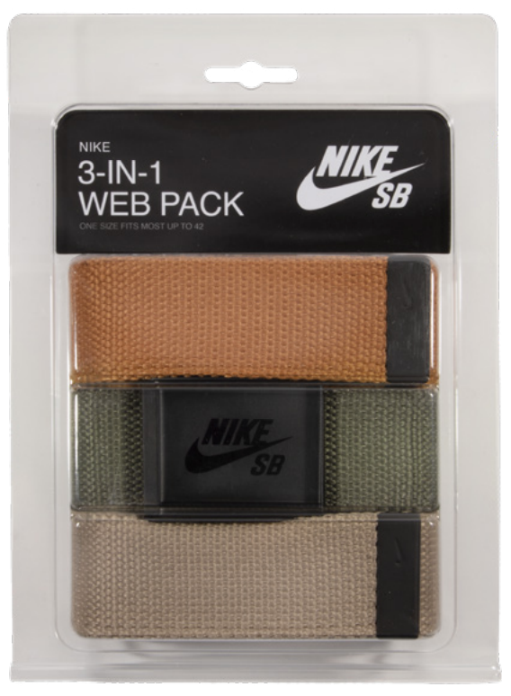 Nike SB 3 in 1 Olive/Khaki/Orange Web Belt Pack