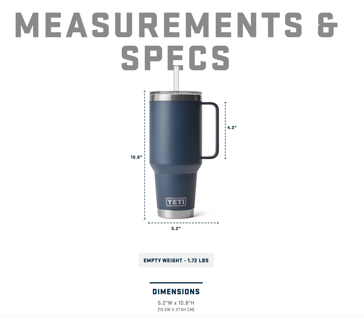 Yeti Rambler 42 oz Straw Mug Rescue Red