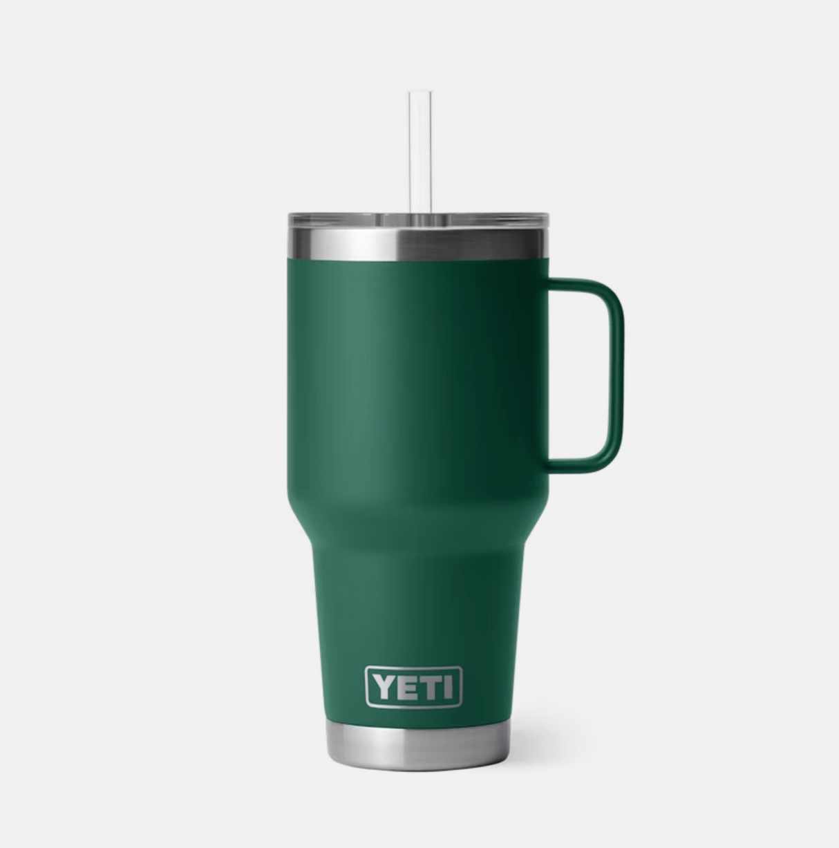 Yeti Rambler 35 oz Straw Mug Black Forest Green